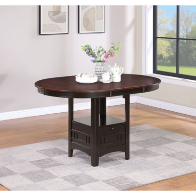 Guntersville Oval 60-inch Extension Counter Dining Table Chestnut