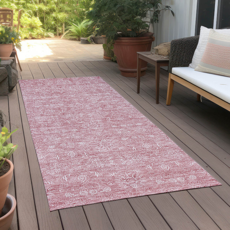 Tapis intérieur / extérieur Killingly avec envers antidérapant, Tapis de couloir 2 pi 3 po x 7 pi 6 po