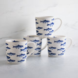 School Of Fish Handmade Porcelain Coffee Mug