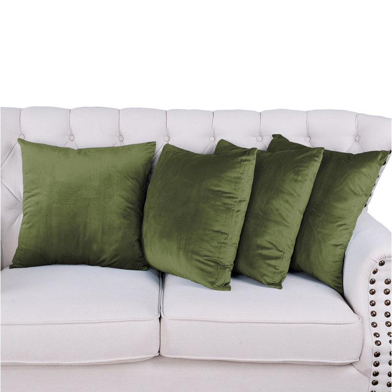 Square Cushion Cover, Green