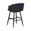 Tabouret de bar pivotant Kazuya bleu orageux en similicuir, hauteur comptoir ou bar-2087984477