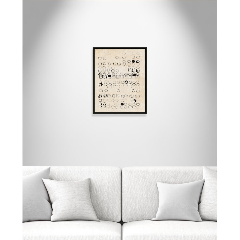 Victorine Dots and Dots Print by, 21.5" H x 17.5" W, Espresso