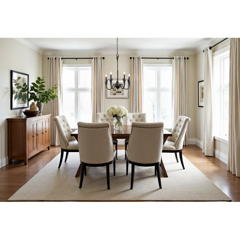 Lustre moderne Elvin, 5 lumières, H 28,5 po x l 24 po x P 24 po, Noir mat