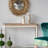 Iron Frame Vertical Round Decorative Mirror