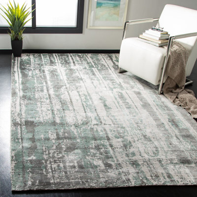 Zowie Hand Loomed Viscose Abstract Rug
