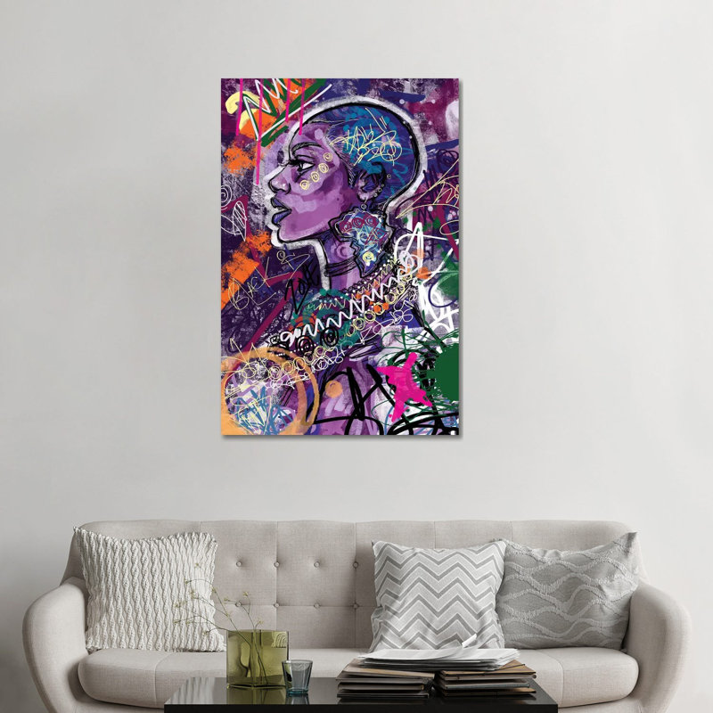 « Black is Love » par Justin Copeland-impression, H 48 po x l 32 po x P 1,5 po, Toile tendue, Pas de tapis