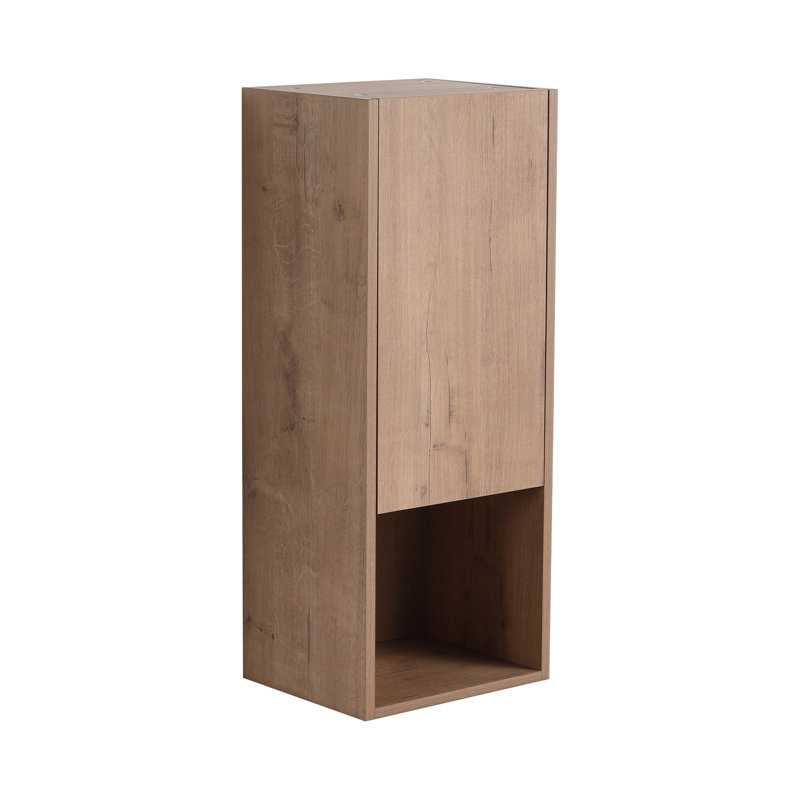 12" Bathroom Side Cabinet, Imitative Oak