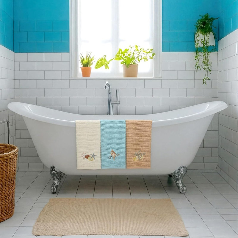 Ensemble de 3 essuie-mains Coastal Waffle