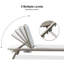 Ensemble de 2 chaises longues réglables en aluminium pour terrasse inclinable avec coussin-2015946477