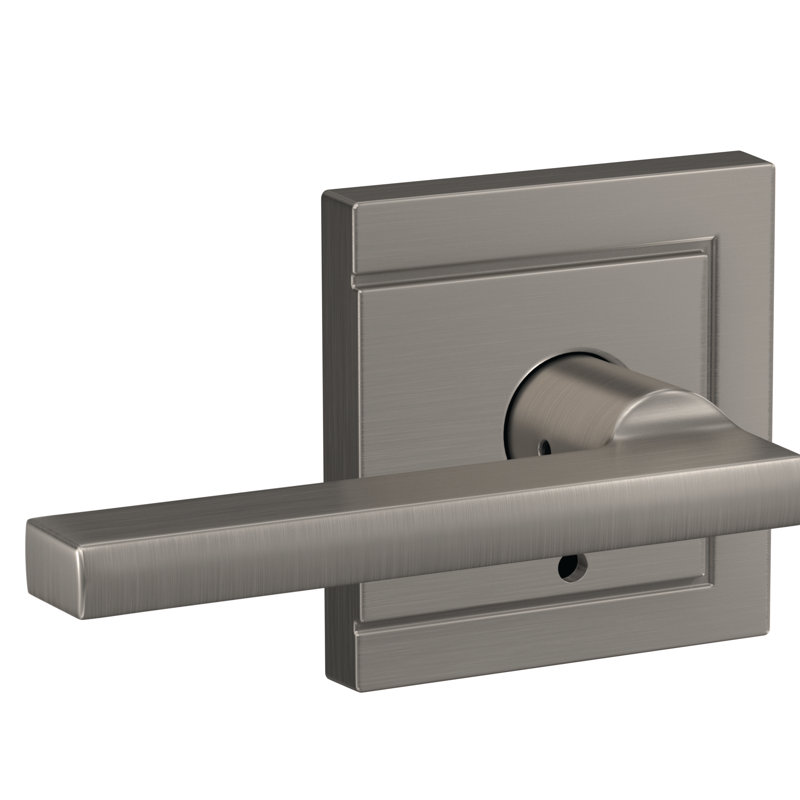 Custom Latitude Non-Turning Lever with Upland Trim, Satin Nickel
