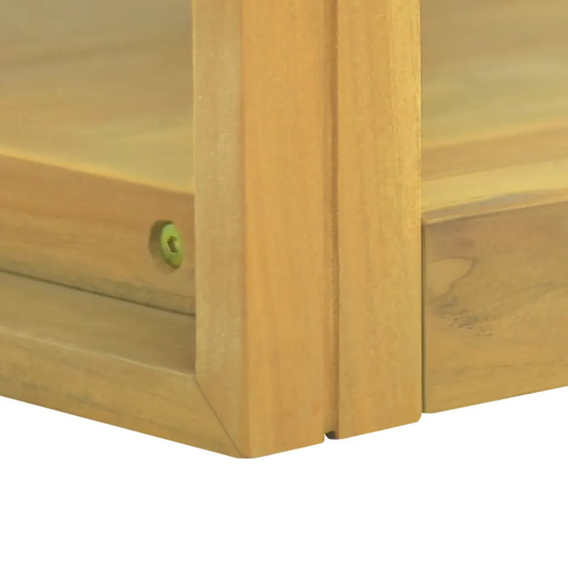 Nisbet Solid Wood Wall Bathroom Shelves, Brown