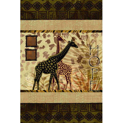 Girafe - peinture sur toile tendue