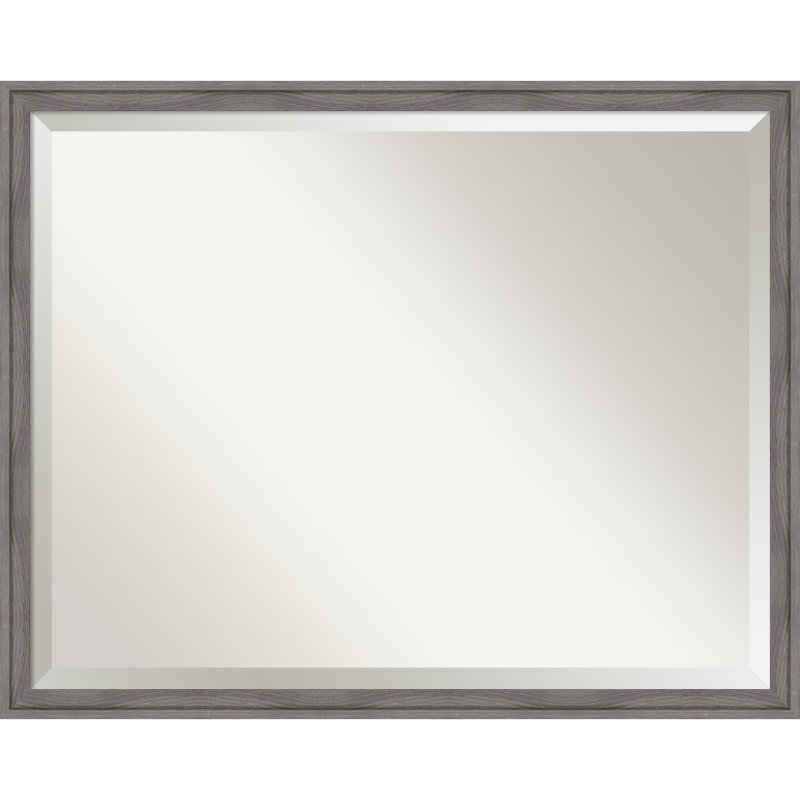 Miroir mural Merima, Rectangle, gris, 23,75 po x 29,75 po