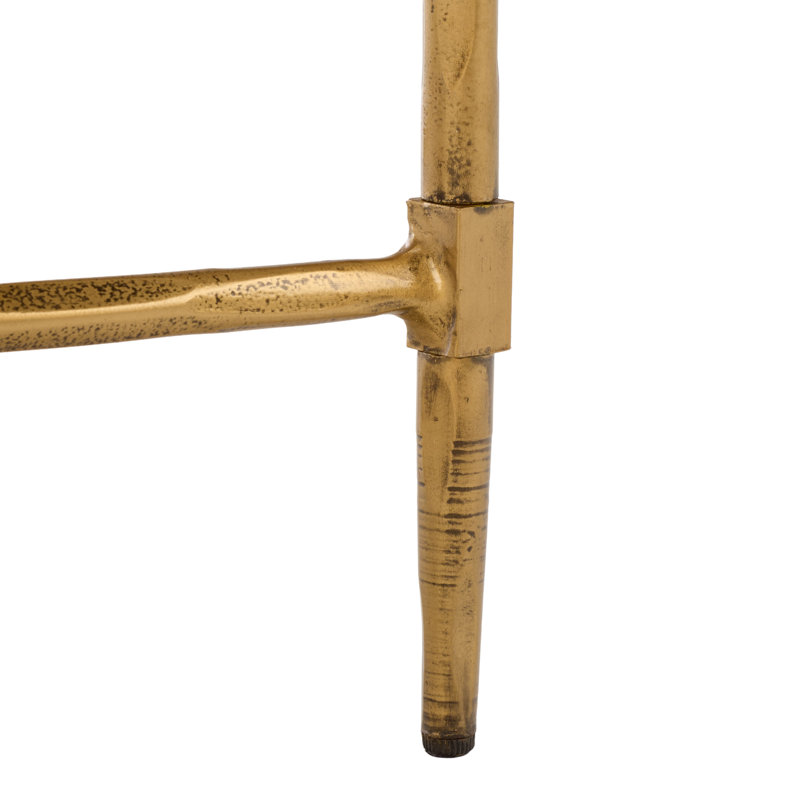 Isabellina Metal And Marble Console Table, Brass