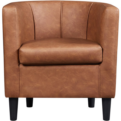 Faux Leather Accent Chair