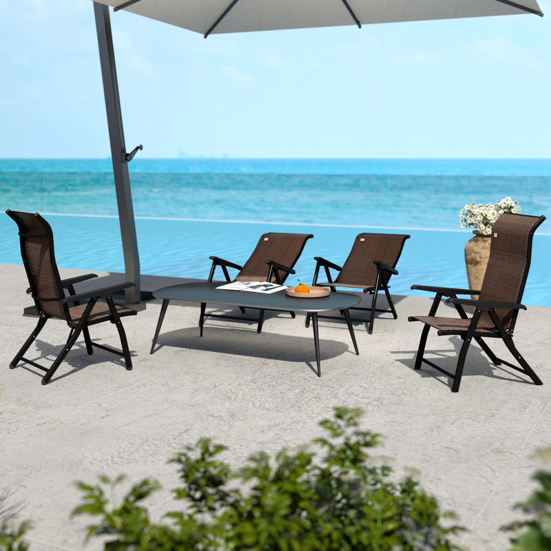Patio Dining Armchair with Cushion
