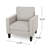 Ballentine Mid-Century Modern Accent Chair with Channel Stitching and Rubberwood Legs-1622894885