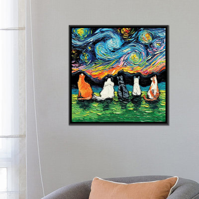 «Starry Cats» par Aja Trêves - reproduction d'art sur