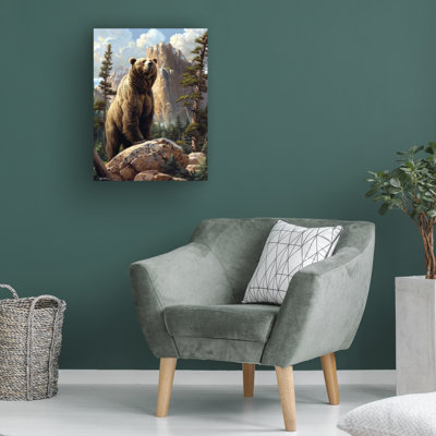 Bolog Momart Standing Bear Canvas Art