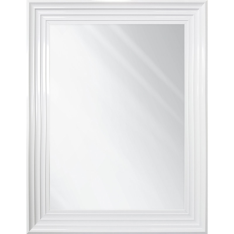 Lydia Plastic Flat Leaning Mirror, White
