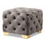 Velvet Tufted Square Solid Colour Cube Ottoman-1018714363