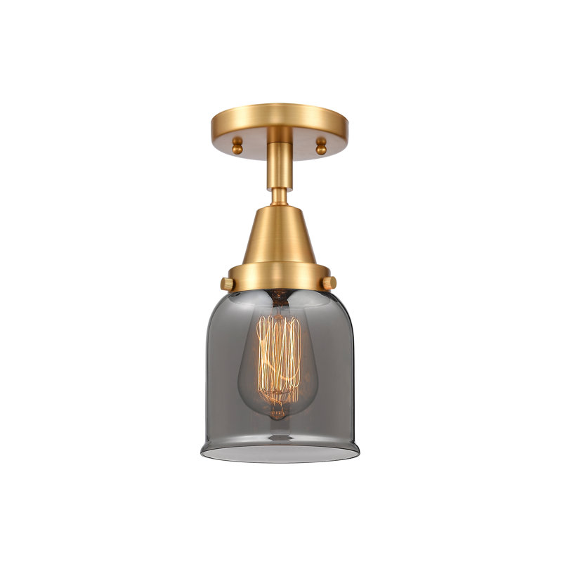 Plafonnier en verre, Ampoule non incluse, Oui, Or satiné