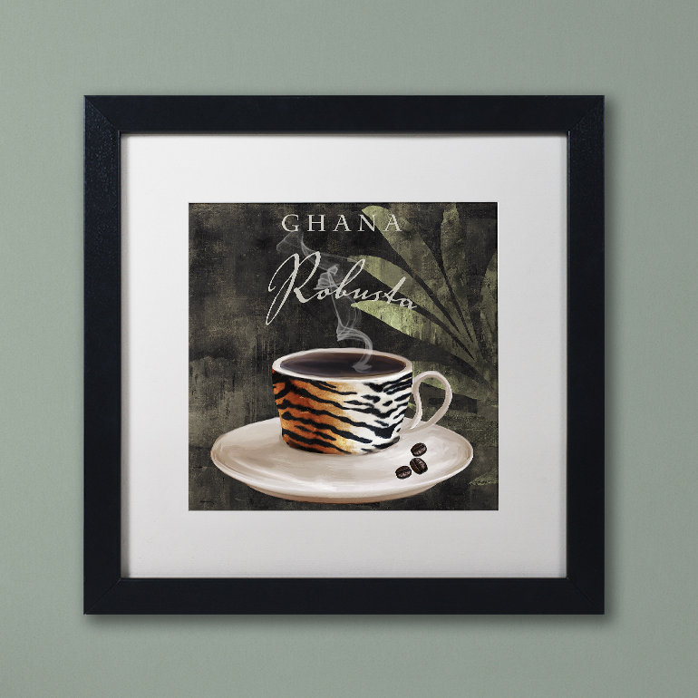 Jadaya «Afrikan Coffee IV» par Color Bakery, impression encadrée, H 11 po x l 14 po x P 0,5 po, Blanc, Cadre argenté