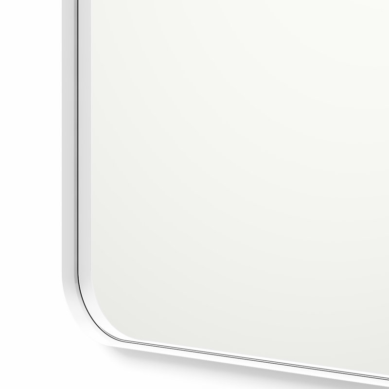 Jonasia Metal Wall Mirror, 36" x 24", White