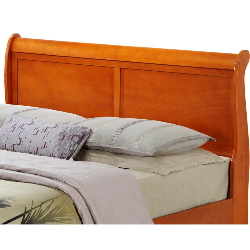  Lit Ginther, lit plateforme de style rétro, lit-bateau classique, Grand lit, Chêne