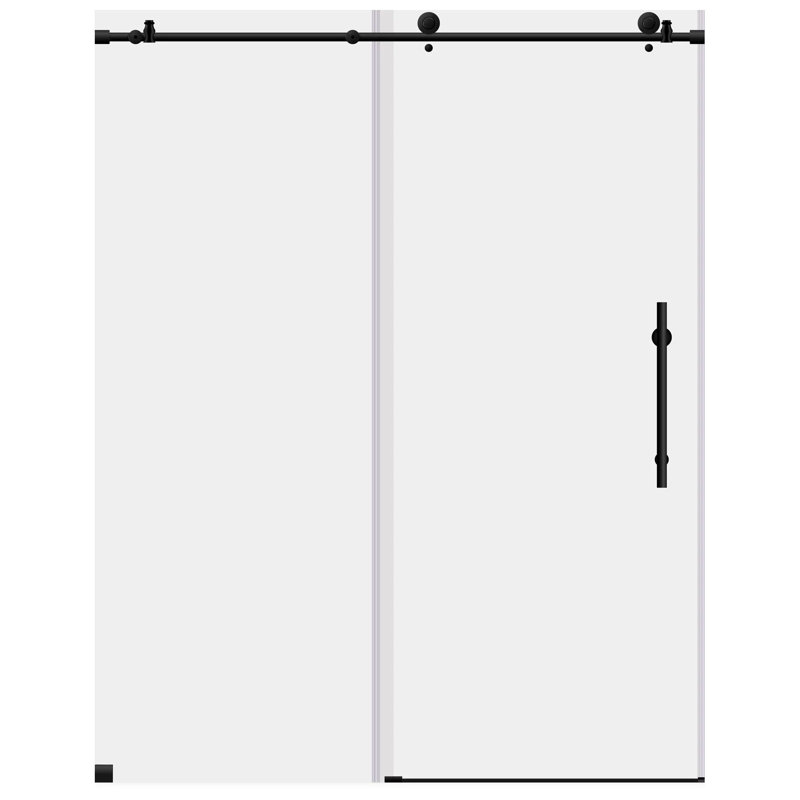 Cayman 44"- 48" W x 76" H Shower Door with 10MM Tempered Glass, Chrome