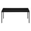 Table à la mode 3 pièces, métal noir avec dessus en stratifié, design contemporain, assemblage facile, durabilité et métal, tous les jours