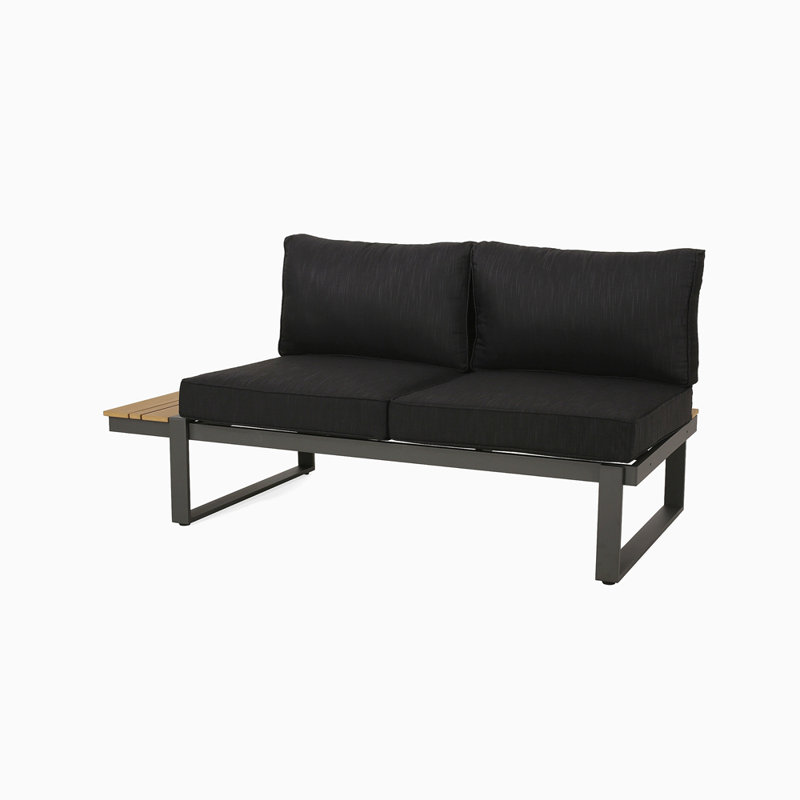 Siège de canapé avec accoudoirs, Orienté à droite, Noir, noir, noir, noir, Gris foncé