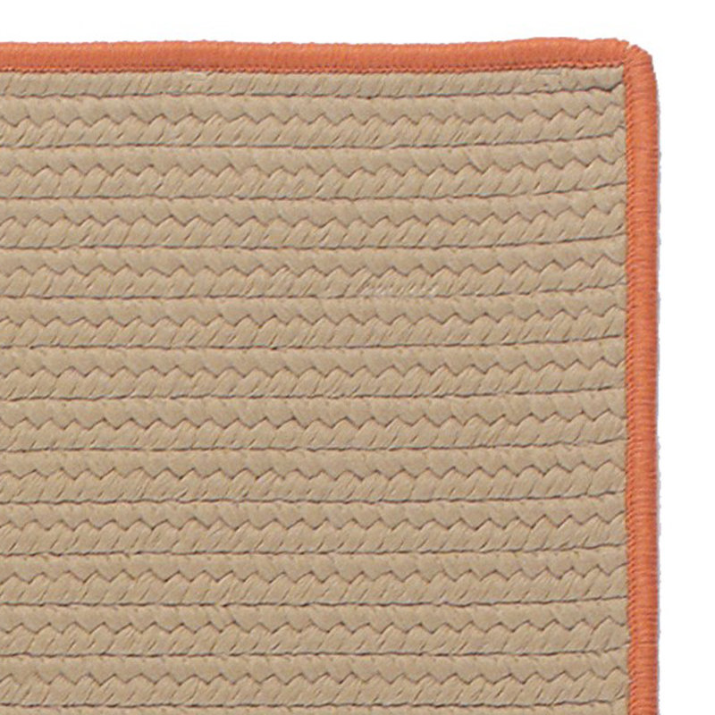Tapis beige/orange tressé Naes, Rectangulaire 9 pi x 11 pi