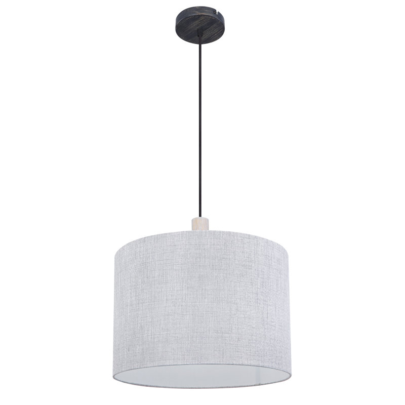 Alloro 1 - Light Drum Pendant, Black, Grey