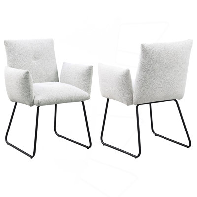 Upholstered Dining Arm Chair (Set Of 2)