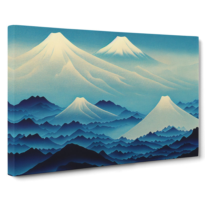 Statuesque Japanese Mountains - Wrapped Canvas, 50cm H x 76cm W x 3cm D