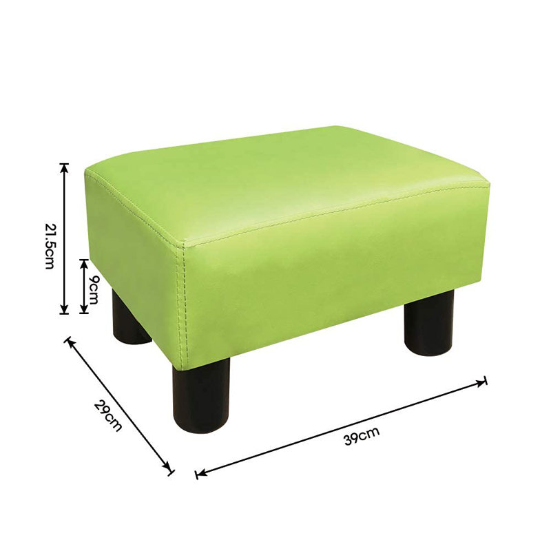 Repose-pieds Drida, Similicuir vert