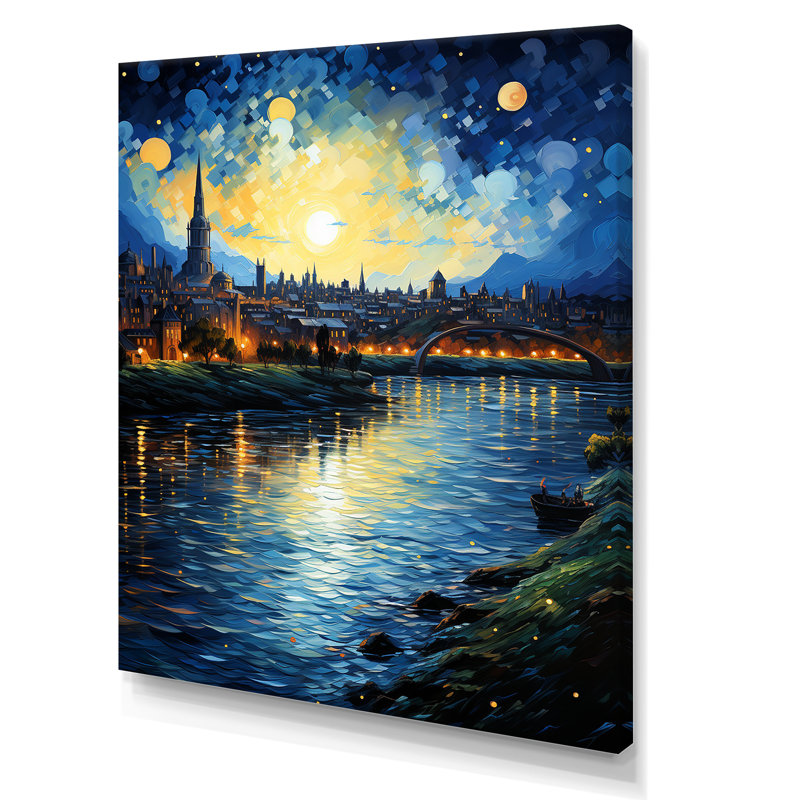 «Tilburg The Starry Night Over The Rhone II», impression sur toile, Toile tendue, H 32 po x l 24 po x P 1 po