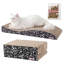 Griffoir pliable moderne en carton Elmin de 32 po avec herbe à chat-892505448