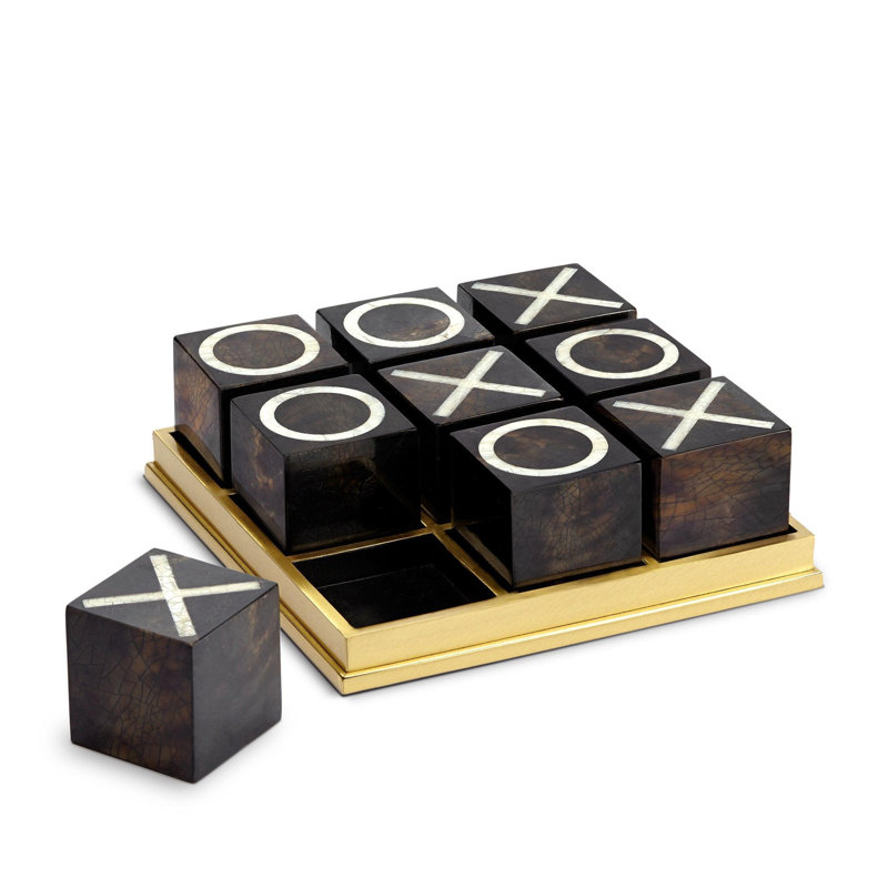 Deco Noir Tic-Tac-Toe Set