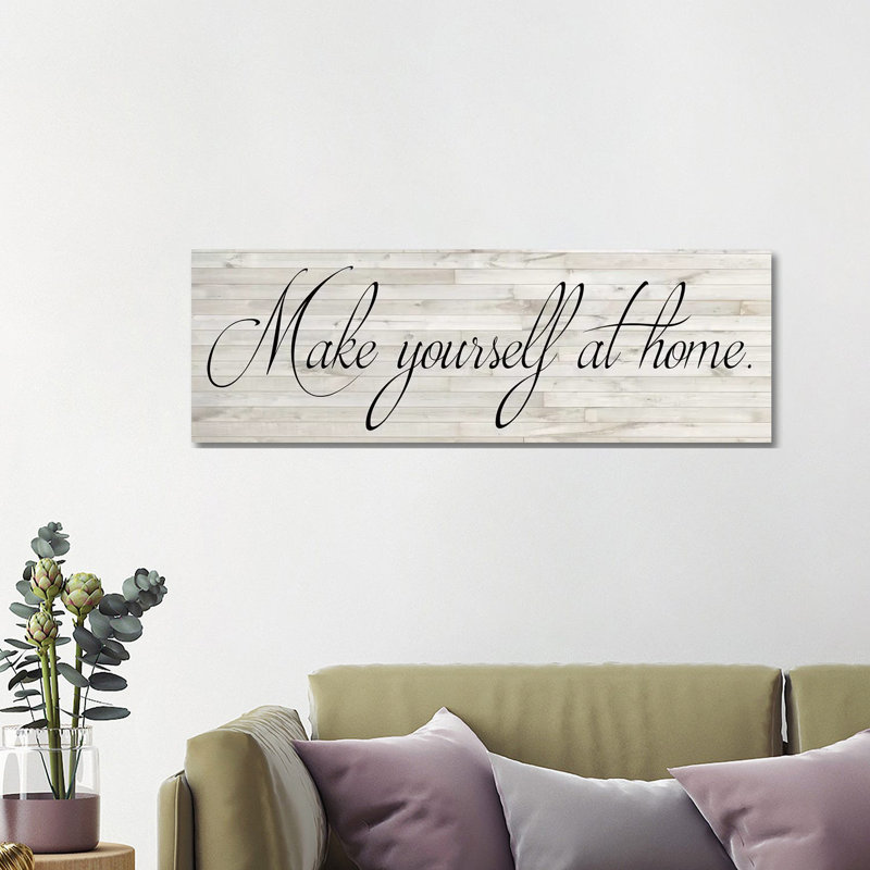 «Family Inspiration IV» par Alicia Ludwig - impression d'art textuel panoramique, Toile tendue, H 16 po x l 48 po x 1,5 po