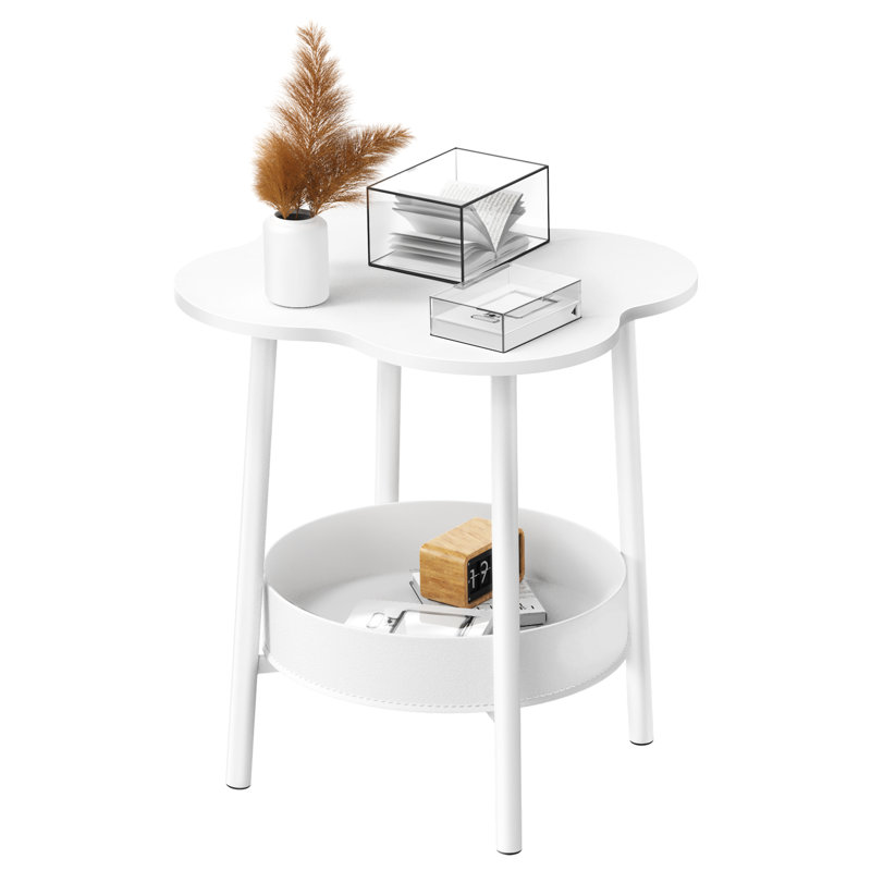 Small Coffee Table,Flower Shaped Desktop Tea Table,Minimalist Display Coffee Table with 2-Tier