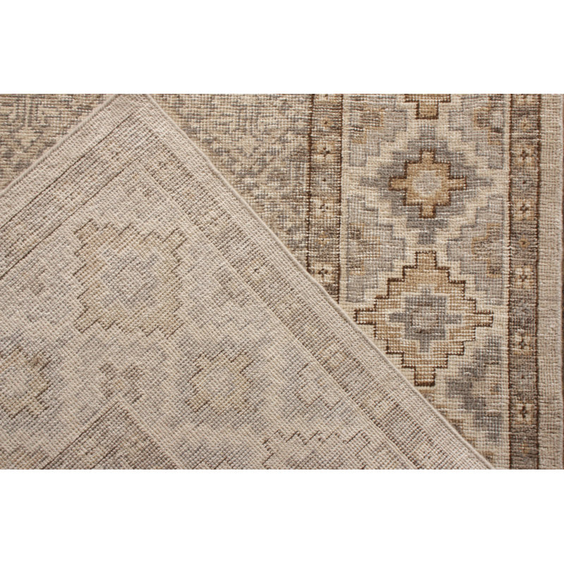 Distressed Homage Handmade Kilim Wool Geometric Area Rug, Rectangle 5' x 7'