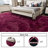 Shag Area Rugs for Living Room, 6x9 ft Soft Fluffy Rugs for Bedroom, Nursery, Kids Room Home Decor, Burgundy Red-1741309693