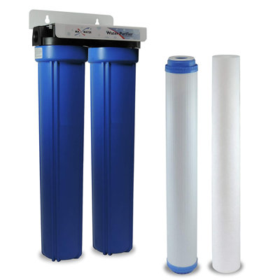 Max Water 2 Stage Whole House (20 x 2.5 Inch), Water Filtration System - Sediment + GAC