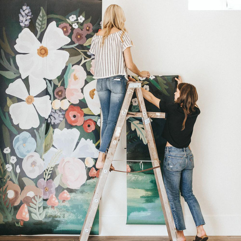 Floral Wallpaper by Melissa Cabrera, Pre-Pasted
