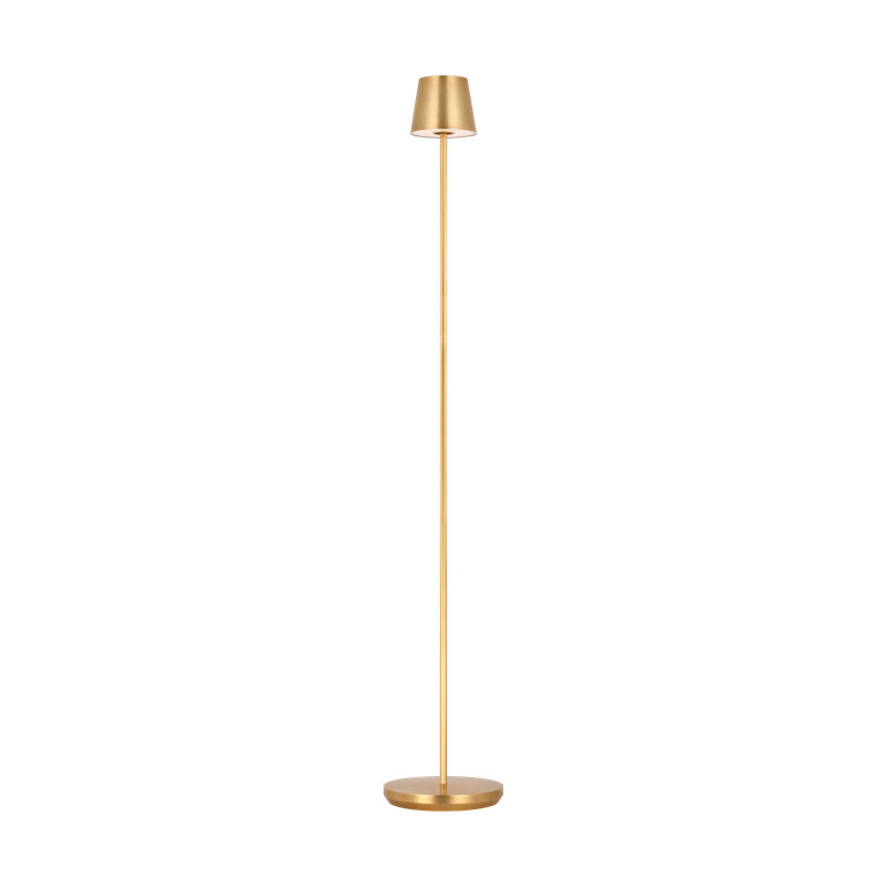 Nevis Medium Rechargeable Floor Lamp, Antique Brass