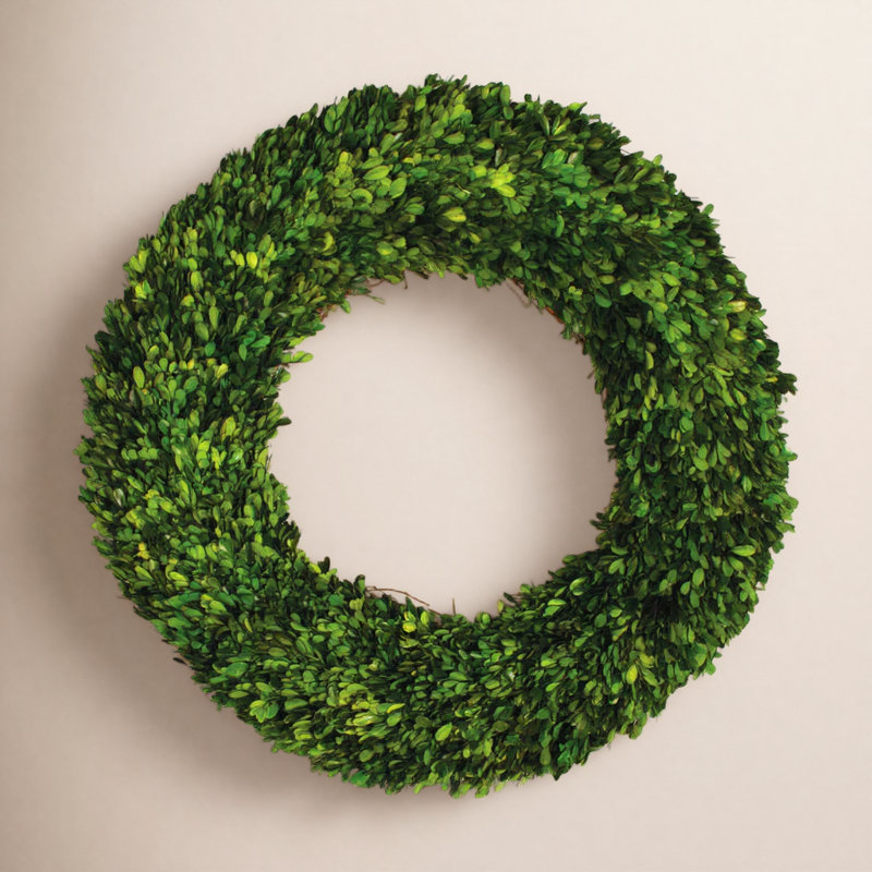 Boxwood Wreath, 30" H x 31" W x 7" D