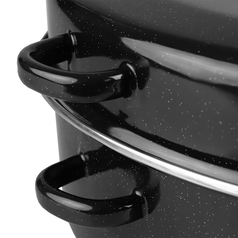 Plat à rôtir antiadhésif en acier au carbone 14 po Aseel Home Basics, 16" L x 16.75" W x 7.75" H