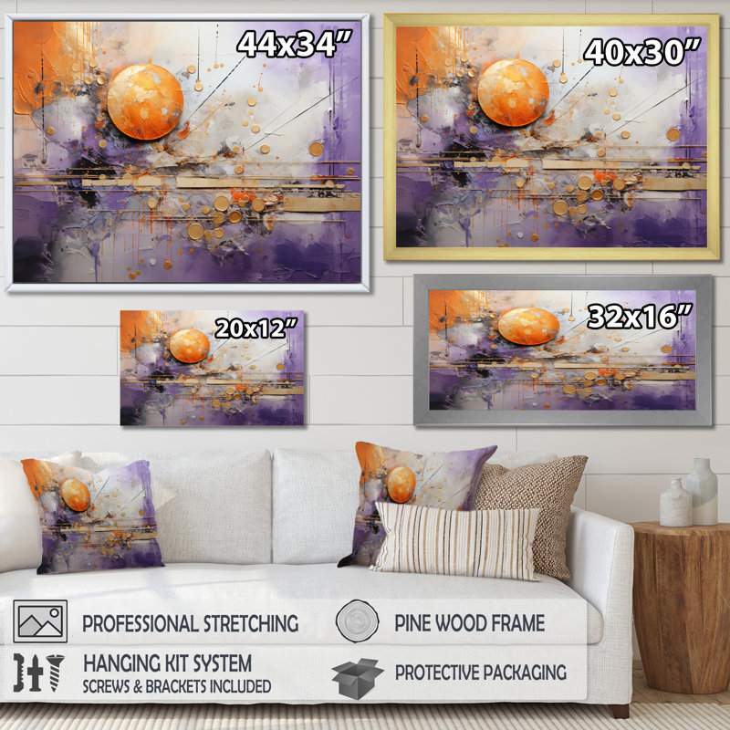 Gelasias Collage Fusion I - Imprimé, Toile tendue, H 16 po x l 32 po x P 1 po